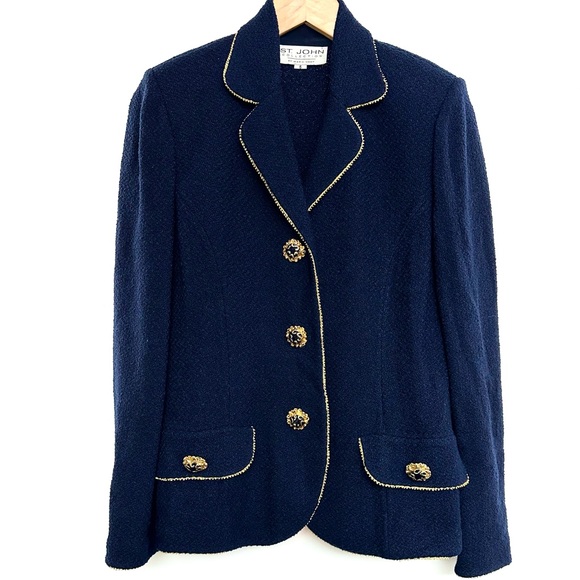 St. John Sweaters - ⭐️Limited time only🔻 ST. JOHN By Marie Gray navy blazer